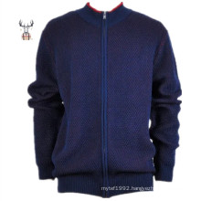 Custom New Design Winter Custom Men Full Zip Jacquard Sweater Jacket Men